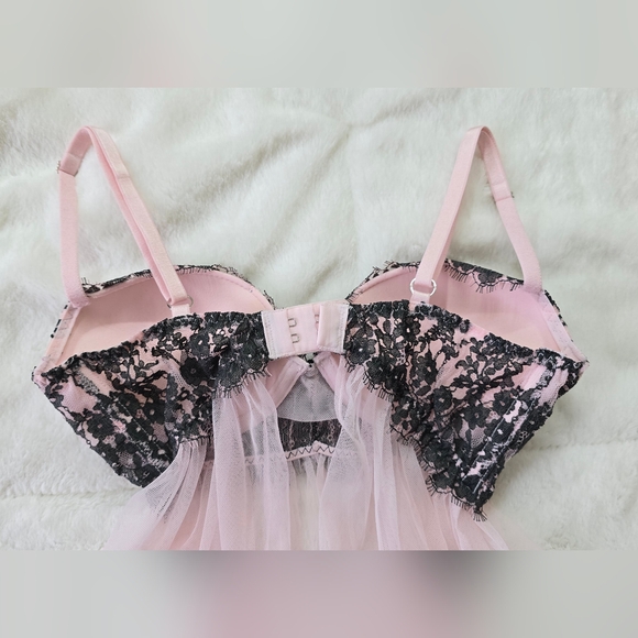 Victoria's Secret Pink Lace-Trim Babydoll Size 34B - Picture 4 of 7
